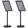 vidaXL Plakato stendai 2 pcs Juoda 32.7 x 24 x 108 cm Aliuminis