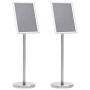 vidaXL Plakato stendai 2 pcs Sidabro 32.7 x 24 x 108 cm Aliuminis