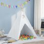 vidaXL Teepee palapinė Balta 120 x 120 x 150 cm Audinys ir plastikas