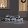 vidaXL LED elniai 4 pcs Balta audinys