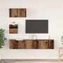 vidaXL TV spintelių komplektas 3 pcs Senovinis medis Apdirbta mediena