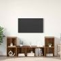 vidaXL TV spintelių komplektas 3 pcs Ruda Apdirbta mediena