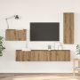 vidaXL TV spintelių komplektas su stalčių 4 pcs Amatininkų ąžuolas