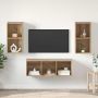 vidaXL TV spintelių komplektas Amatininkų ąžuolas 37 x 37 x 107 cm
