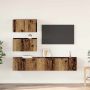 vidaXL TV spintelių komplektas 4 pcs Senovinis medis Apdirbta mediena