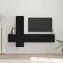 vidaXL TV spintelių komplektas 5 pcs Juodas ąžuolas Apdirbta mediena