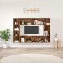 vidaXL TV spintelių komplektas 4 pcs Ruda 37 x 37 x 142,5 cm