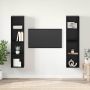 vidaXL TV spintelių komplektas 4 pcs Juodas ąžuolas 37 x 37 x 72 cm