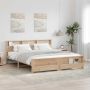 vidaXL Lovos rėmas su galvūgalio Ruda 200 x 200 cm Apdirbta mediena