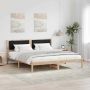 vidaXL Lovos rėmas Juoda 200 x 200 cm Kietos pušies mediena