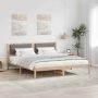 vidaXL Lovos rėmas Taupe 200 x 200 cm Kietos pušies mediena
