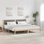 vidaXL Lovos rėmas Taupe 200 x 200 cm Kietos pušies mediena