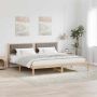 vidaXL Lovos rėmas Taupe 200 x 200 cm Kietos pušies mediena