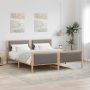 vidaXL Lovos rėmas su galvūgalio Taupe 200 x 200 cm audinys