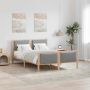 vidaXL Lovos rėmas su galvūgalio Šviesiai pilka 150 x 200 cm audinys