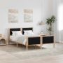 vidaXL Lovos rėmas su galvūgalio Juoda 150 x 200 cm audinys