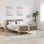 vidaXL Lovos rėmas su galvūgalio Taupe 150 x 200 cm audinys