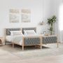 vidaXL Lovos rėmas Šviesiai pilka 180 x 200 cm Kietos pušies mediena