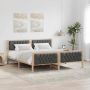 vidaXL Lovos rėmas Tamsiai pilka 180 x 200 cm Kietos pušies mediena