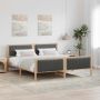 vidaXL Lovos rėmas ruda ir tamsiai pilka 180 x 200 cm Pušies masyvas