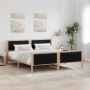 vidaXL Lovos rėmas Ruda ir juoda 180 x 200 cm Pušies masyvas