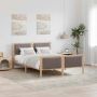 vidaXL Lovos rėmas Ruda ir taupe 140 x 200 cm Pušies masyvas