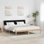 vidaXL Lovos rėmas Ruda ir juoda 180 x 200 cm Pušies masyvas