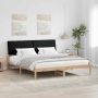 vidaXL Lovos rėmas Ruda ir juoda 180 x 200 cm Pušies masyvas