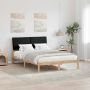 vidaXL Lovos rėmas Ruda ir juoda 160 x 200 cm Pušies masyvas