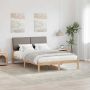 vidaXL Lovos rėmas Ruda ir taupe 150 x 200 cm Pušies masyvas