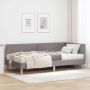 vidaXL Kampinė lovos konstrukcija su čiužiniu Kita 2 pcs Taupe audinys
