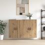 vidaXL Prie sienos montuojama spinta 2 pcs Amatininkų ąžuolas