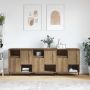 vidaXL Šoninės lentynos 3 pcs artisano ąžuolo 180 x 35 x 70 cm