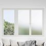vidaXL Savaime prisiklijuojanti langų plėvelė Frosted Balta PVC