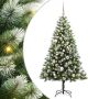 vidaXL Dirbtinis Lankstus Kalėdų medis su paminkštintu sniegu 150 cm
