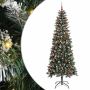 vidaXL Dirbtinė Kalėdų eglutė Žalia 210 cm PVC, plastikas ir plienas