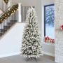 vidaXL Dirbtinė Kalėdų eglutė su 300 LED s stovu Balta 240 cm