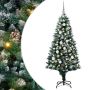 vidaXL Dirbtinė Kalėdų eglutė Žalia 180 cm PVC ir Plienas ir Plastikas