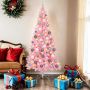 vidaXL Kalėdų eglutė su 300 LED s stovu Rožinė 180 cm PVC