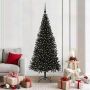 vidaXL Kalėdų eglutė su 300 LED s stovu Juoda 180 cm PVC