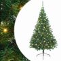 vidaXL Dirbtinis prieššventinis eglutė su šviesomis Žalia 240 cm PVC