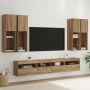 vidaXL TV sieninės spintos komplektas su LED apšvietimu su LED 7 pcs