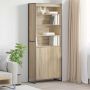 vidaXL Aukšti spintelės 2 pcs Sonoma 79 x 36 x 200 cm Apdirbta mediena