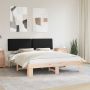vidaXL Lovo rėmas su apmuštu galvūgaliu Juoda 180 x 200 cm