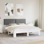 vidaXL Lovo rėmas su apmuštu galvūgaliu Šviesiai pilka 180 x 200 cm
