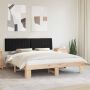 vidaXL Lovo rėmas su apmuštu galvūgaliu Juoda 180 x 200 cm