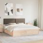 vidaXL Lovo rėmas su apmuštu galvūgaliu Taupe 180 x 200 cm