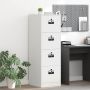 vidaXL Bylų spinta su stalčių 2 pcs Balta 44 x 50 x 106.5 cm