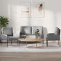 vidaXL Sofų komplektai 3 pcs Šviesiai pilka 115 x 56 x 80 cm fanera