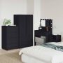 vidaXL Saugojimo spintos 2 pcs Juoda 60 x 48 x 105 cm Apdirbta mediena